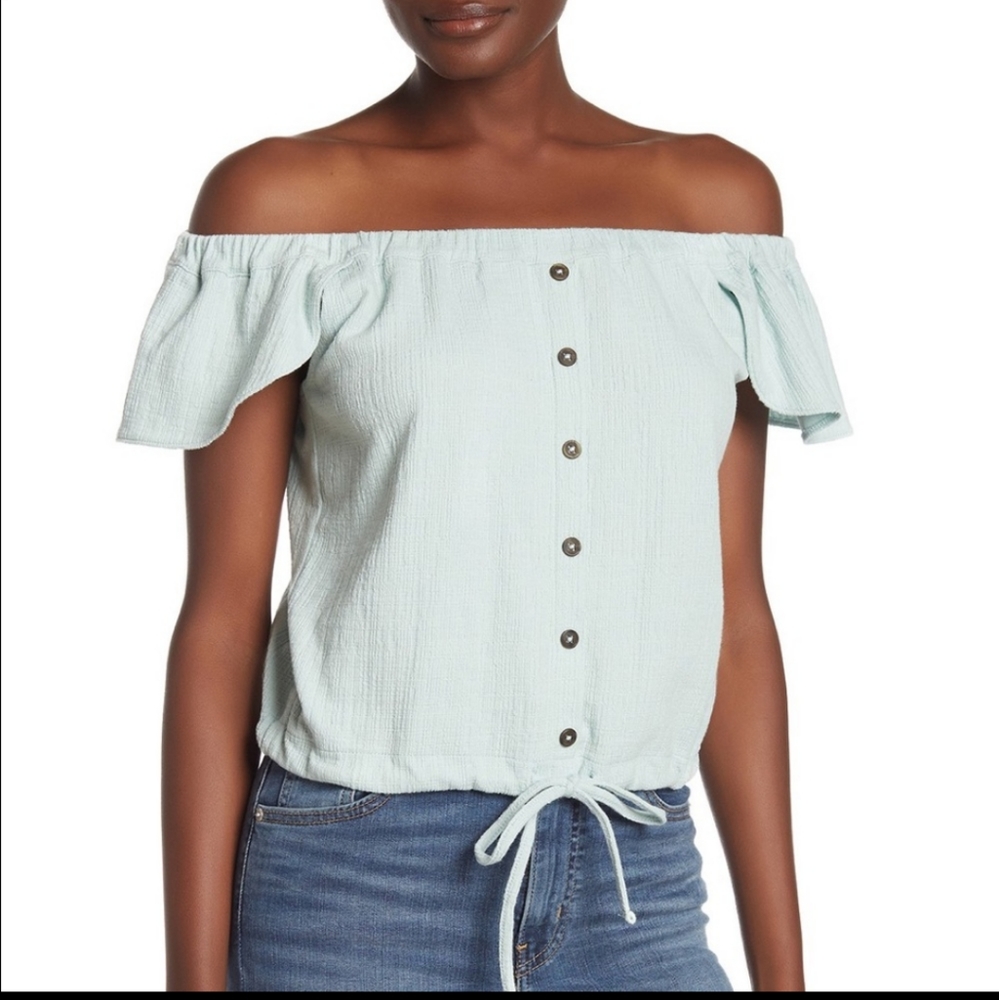 Madewell Texture + Thread off the shoulder top